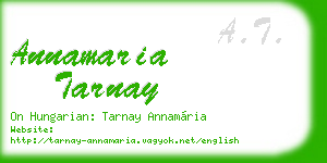 annamaria tarnay business card