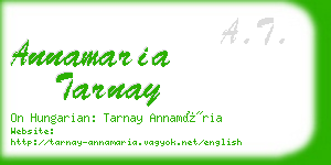 annamaria tarnay business card